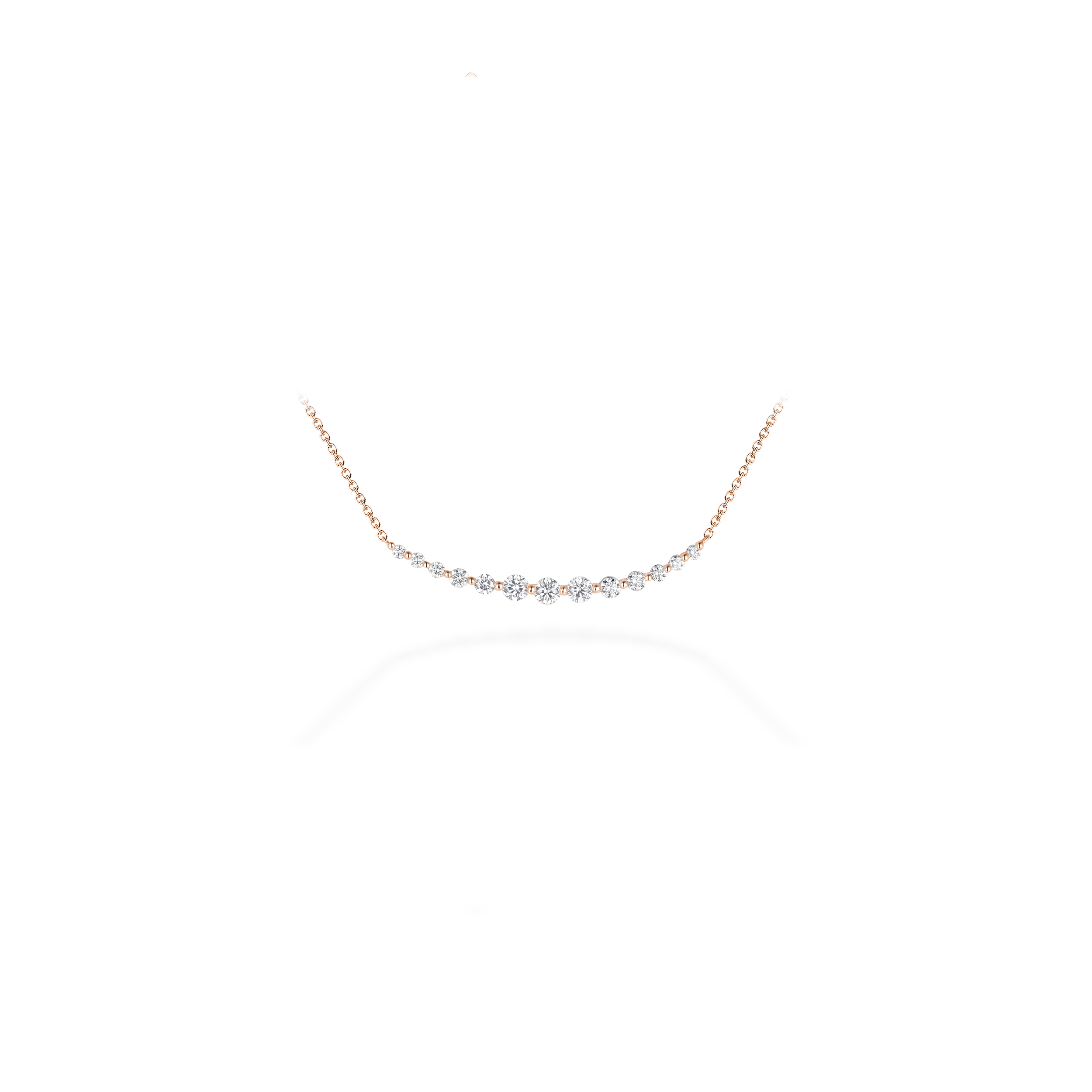Curved diamond necklace