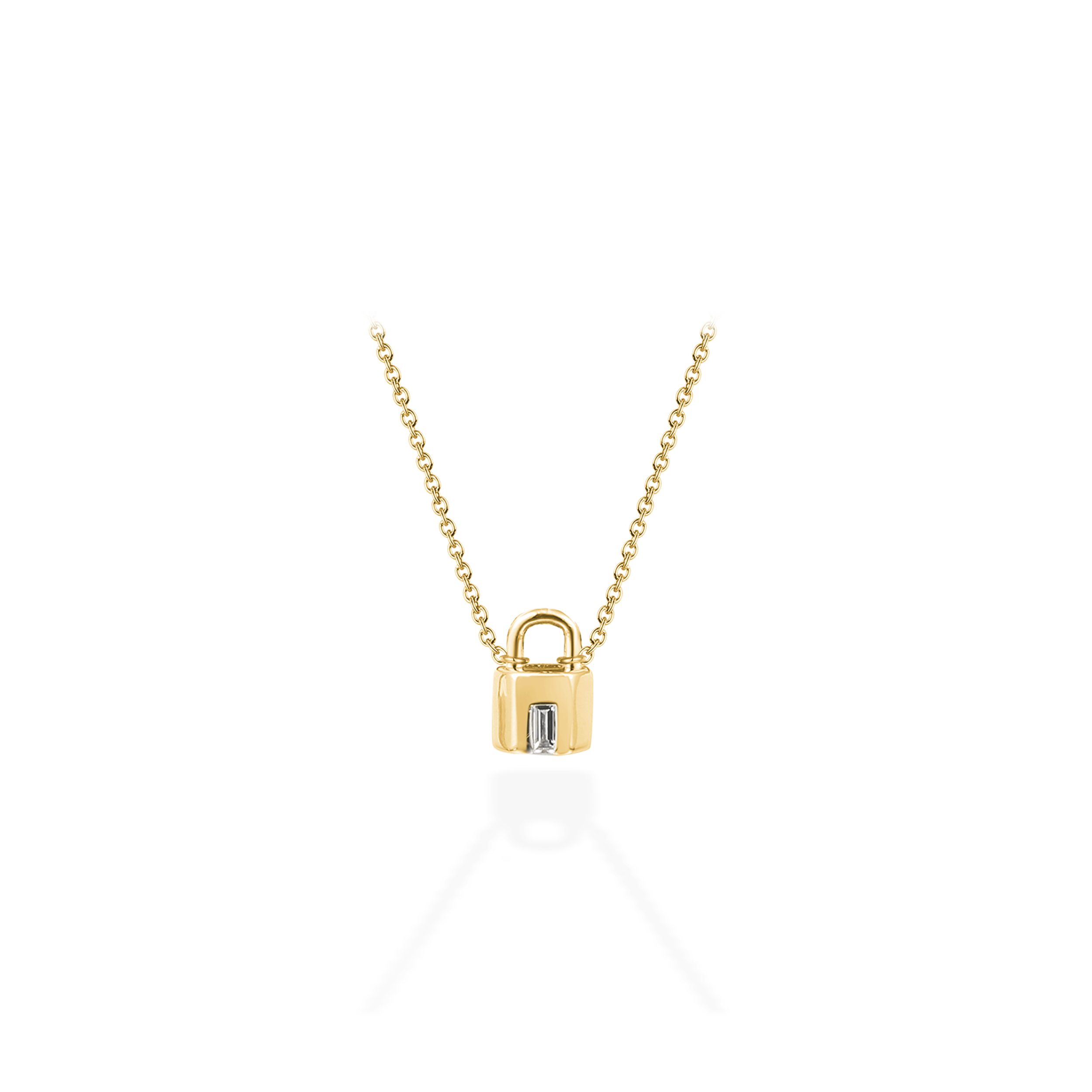 Lock diamond necklace