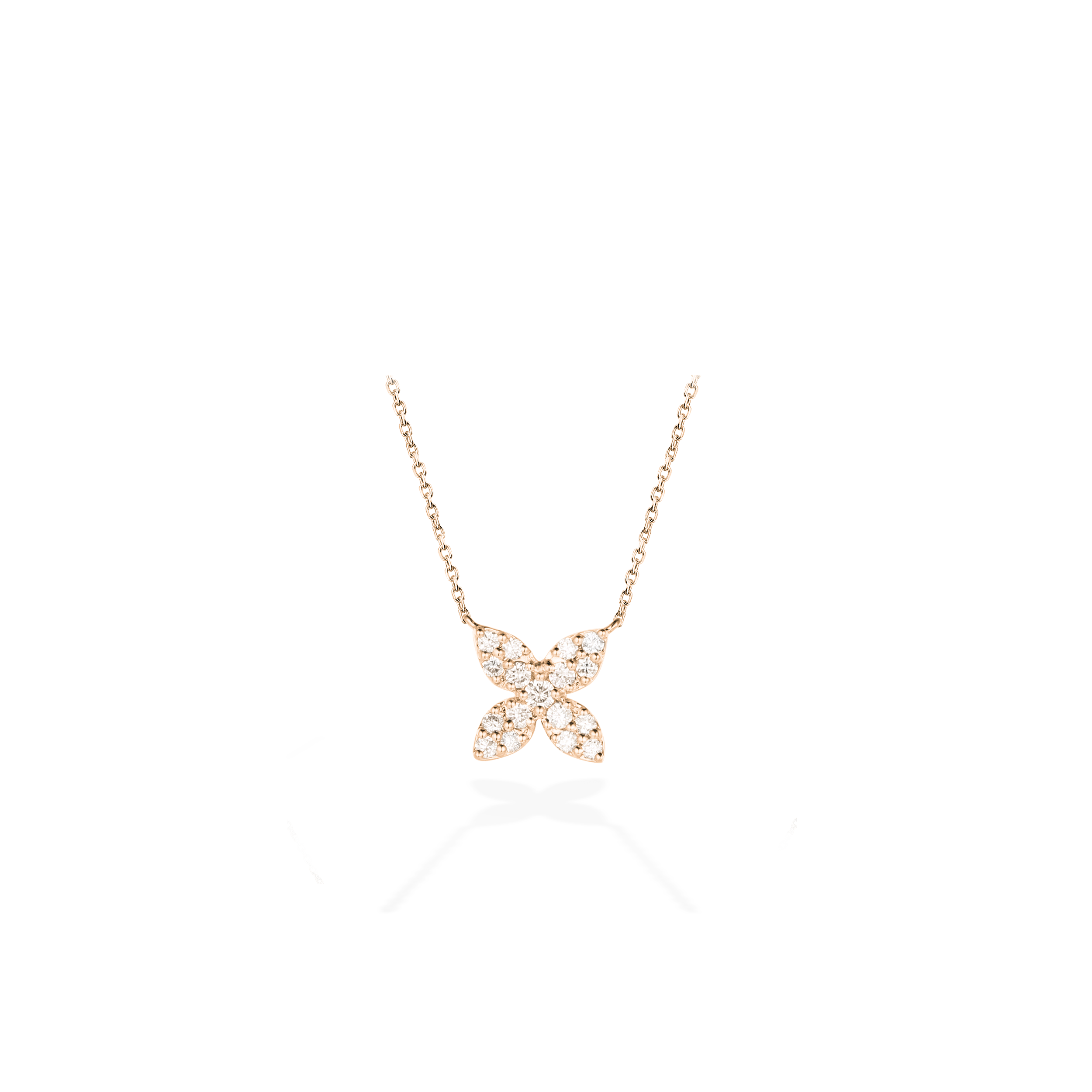 Cress flower diamond necklace
