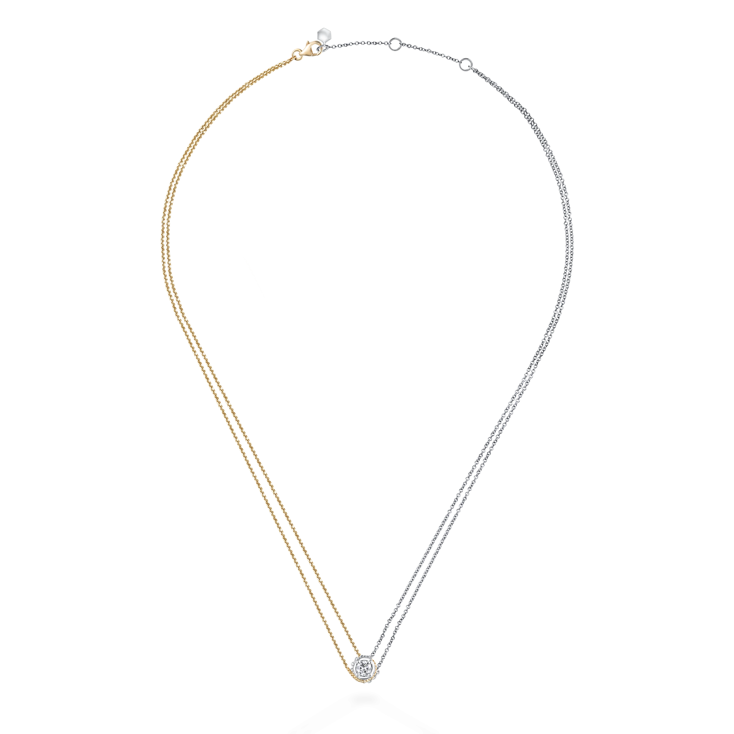 Two chain diamond necklace