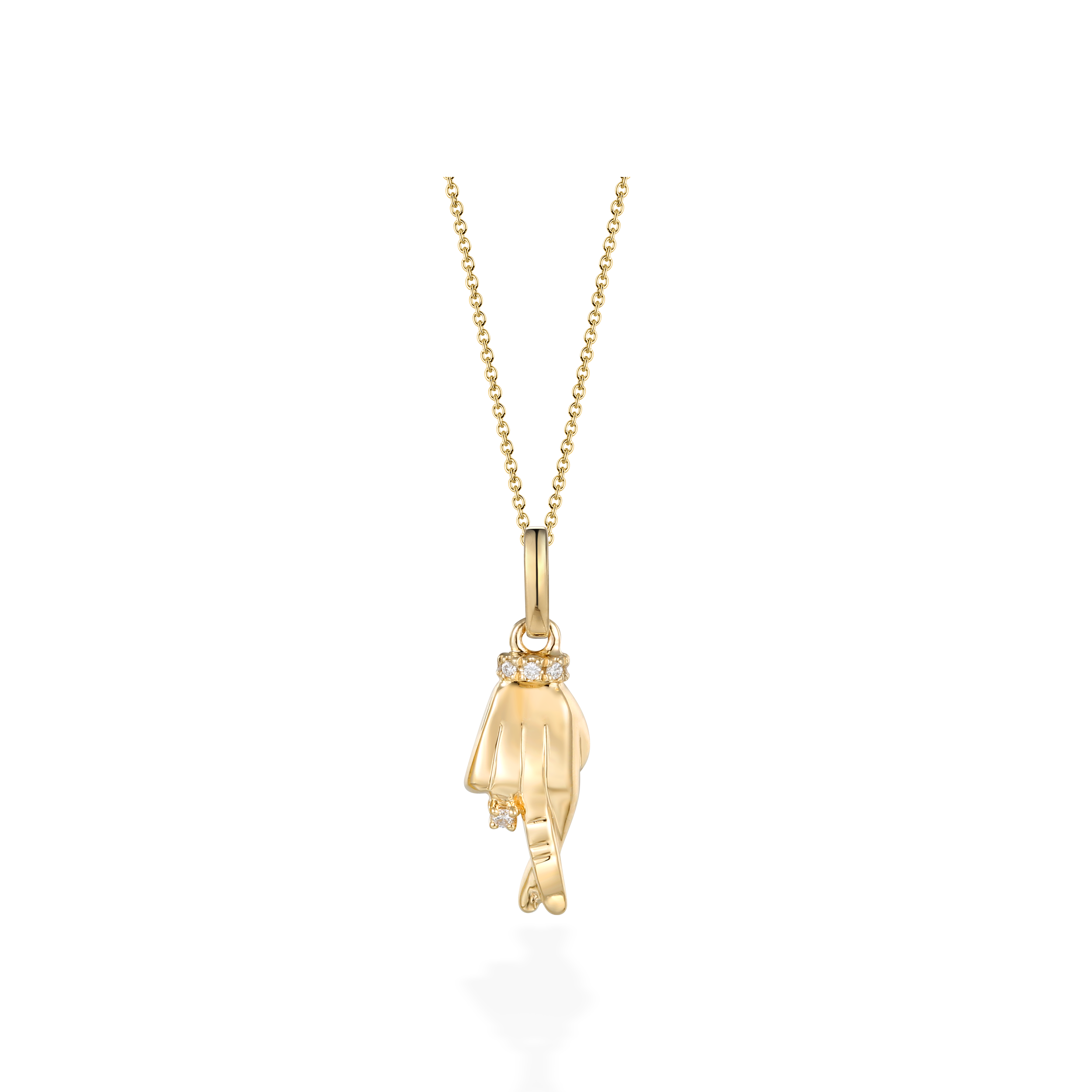 Fingercross diamond pendant