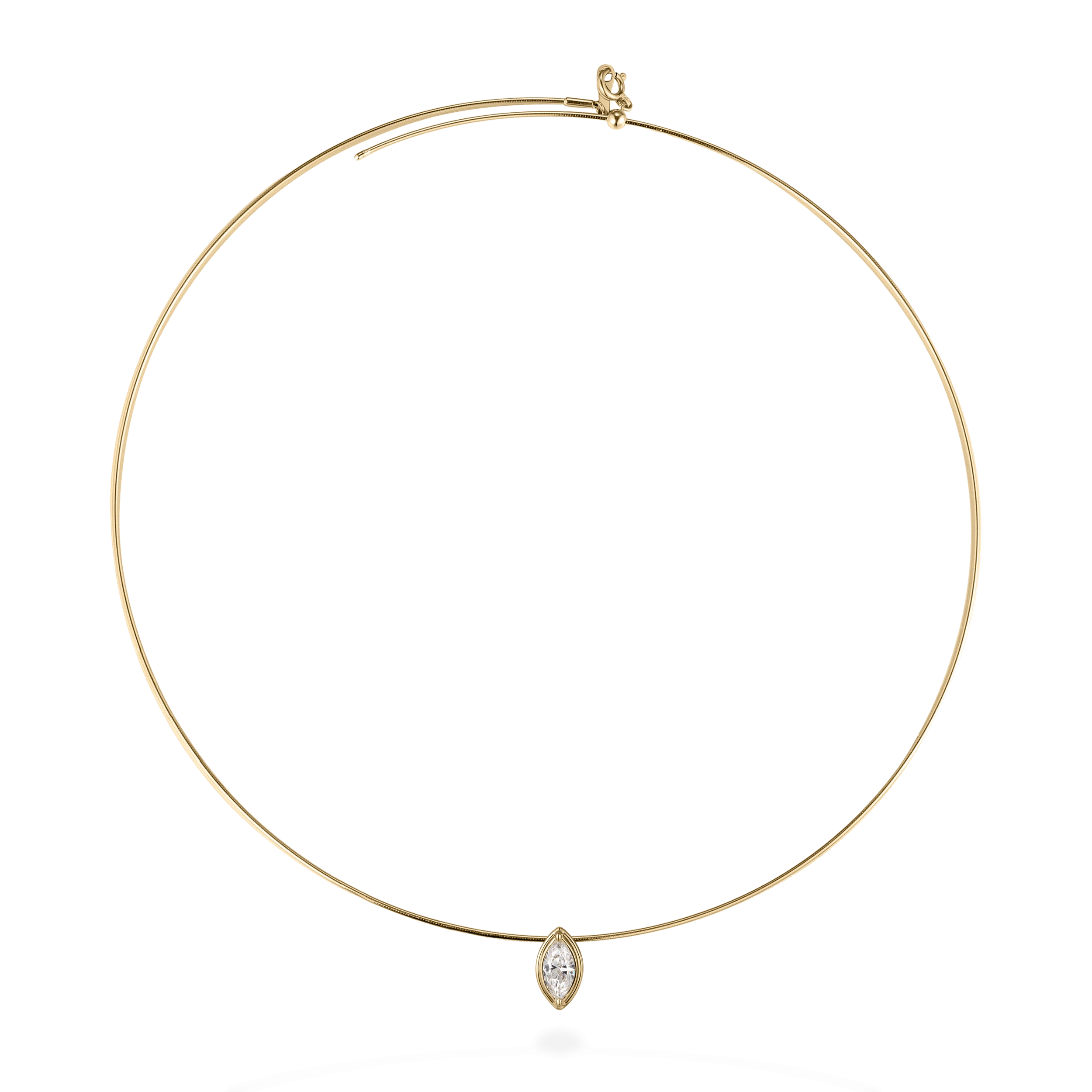 Honey bezel marquise diamond pendant