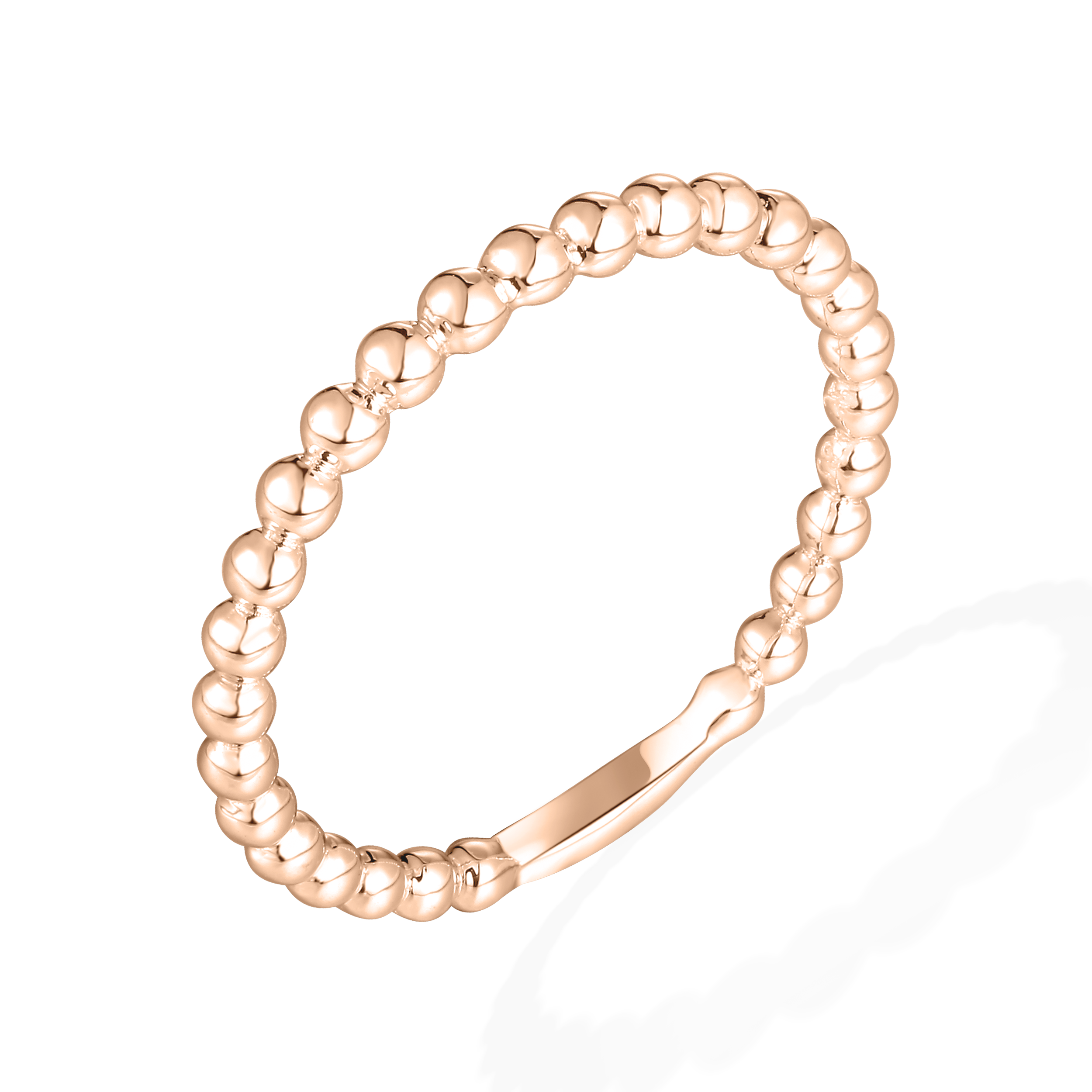 Round beads gold ring | mori