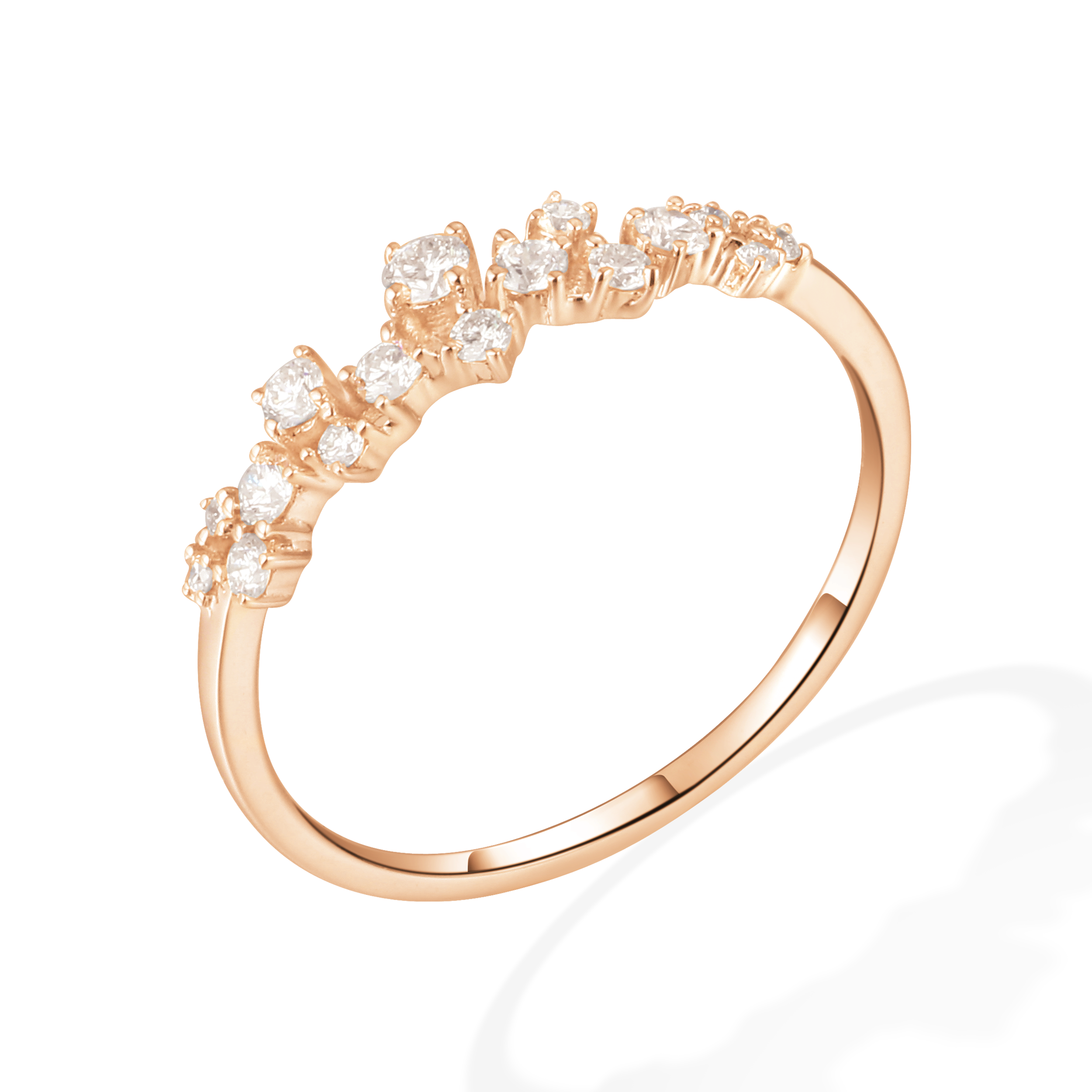 Happy diamond cluster ring